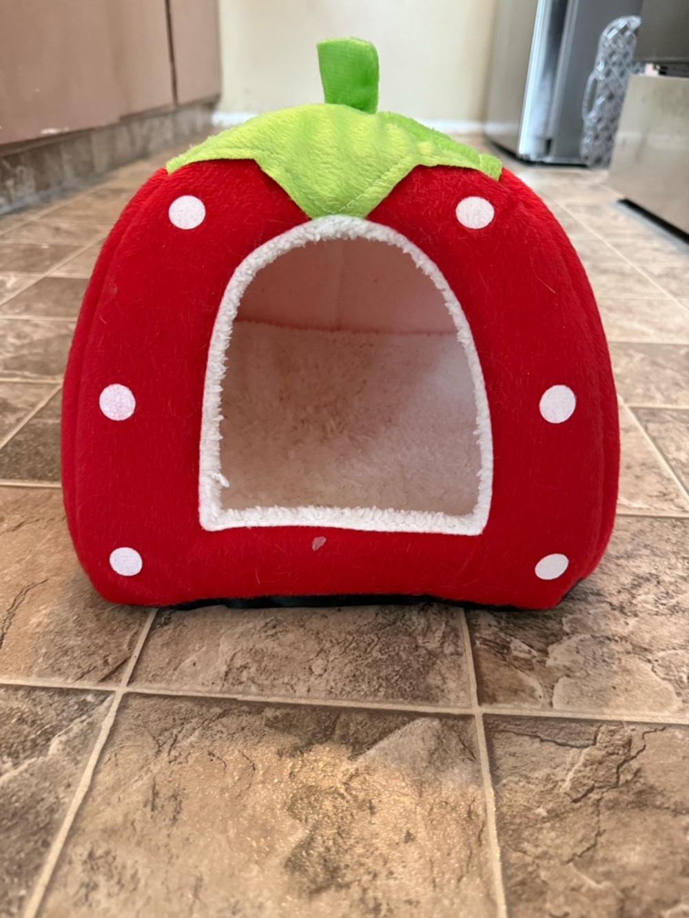 Source Unknown Red & Green Strawberry Small Pet Bed